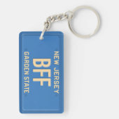 ニュージャージーのナンバープレートカスタムなKeychain V3 キーホルダー (裏面)