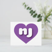 ニュージャージーのパープルハート- I love nj ポストカード (スタンド正面)