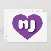 ニュージャージーのパープルハート- I love nj ポストカード (正面/裏面)