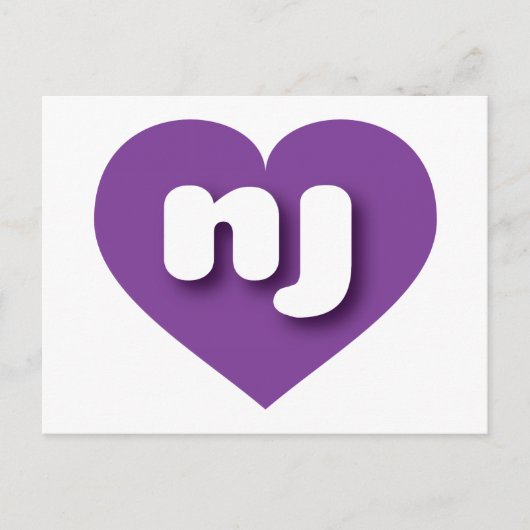 ニュージャージーのパープルハート- I love nj ポストカード (正面)