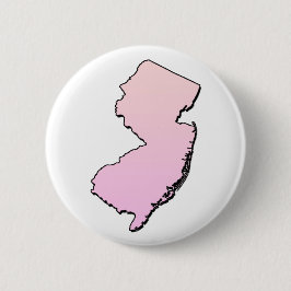 ニュージャージーのピンク色のアウトライン 缶バッジ