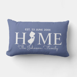 ニュージャージーのホーム州マッパーソナライズされたプファミリ ランバークッション