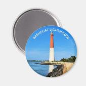 ニュージャージーのマグネット、バーネガットライトハウス マグネット (正面/裏面)