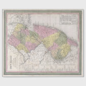 ニュージャージーのヴィンテージの地図 ラッピングペーパー (フラット)