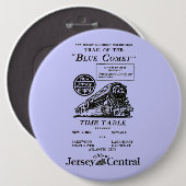 ニュージャージーの中央青い彗星の列車 缶バッジ (正面&裏面)