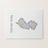 ニュージャージーの地図 ジグソーパズル (横)