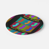 ニュージャージーの地図 ペーパープレート (アングル)