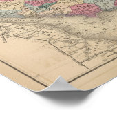 ニュージャージーの地図 ポスター (角)