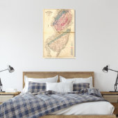 ニュージャージーの地質図 キャンバスプリント (インサイチュ (寝室))