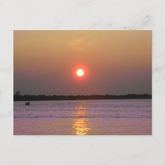 ニュージャージーの夕日 ポストカード (正面)