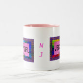 ニュージャージーの女の子はガスをポンプでくみません ツートーンマグカップ (中央)