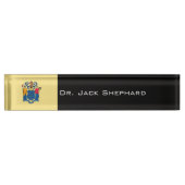 ニュージャージーの州の旗 デスクネームプレート (正面)