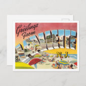 ニュージャージーの旅行ラバレットからの挨拶 ポストカード (正面/裏面)