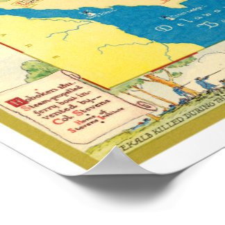 ニュージャージーの歴史地図 ポスター