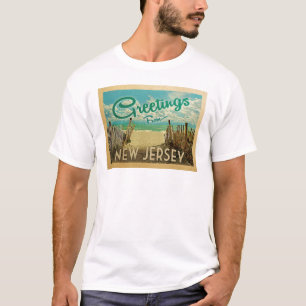 ニュージャージーの海岸のビーチのヴィンテージ旅行 Tシャツ