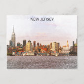 ニュージャージーの街並みパノラマビュー ポストカード (正面)