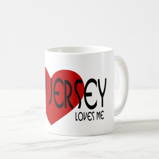ニュージャージーの誰かは私を愛します コーヒーマグカップ (正面右)