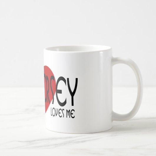 ニュージャージーの誰かは私を愛します コーヒーマグカップ (右)