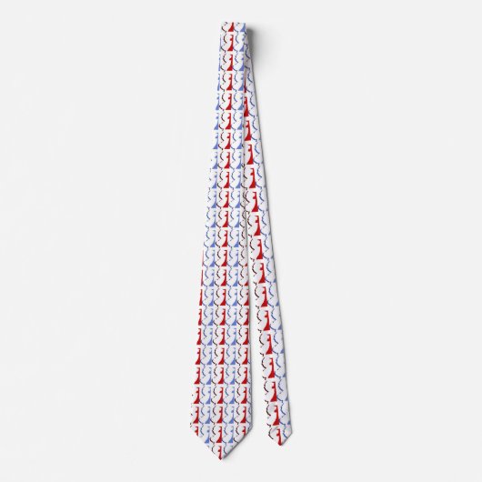 ニュージャージーの赤く白く及び青のタイ ネクタイ (正面)