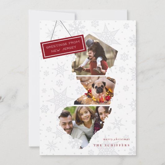 ニュージャージーの願い | ホリデーフォトコラージュカード シーズンカード (正面)