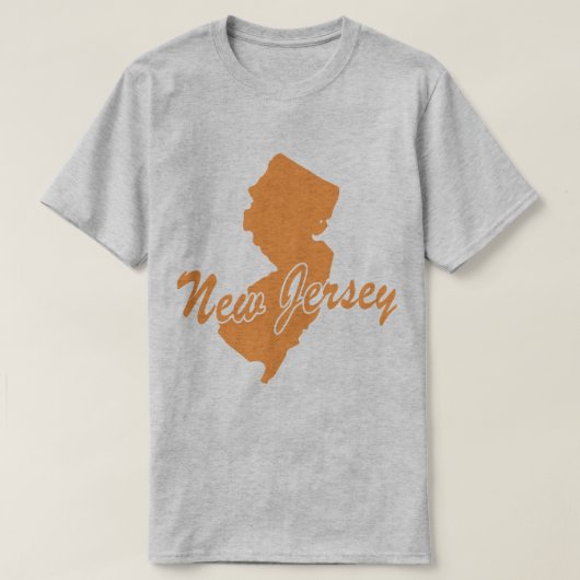 ニュージャージーのTシャツの州 Tシャツ (デザイン正面)