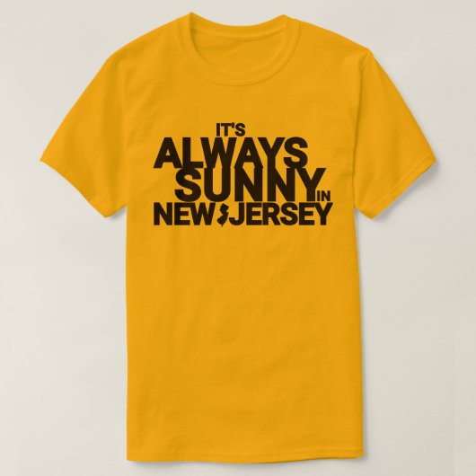 ニュージャージーはいつも晴れ Tシャツ (デザイン正面)