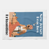 ニュージャージーは~Brigantineを浜に引き上げます キッチンタオル (横)