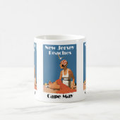 ニュージャージーは~ Cape Mayを浜に引き上げます コーヒーマグカップ (中央)
