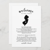 ニュージャージーへようこそ |の結婚レター&旅程 (正面/裏面)