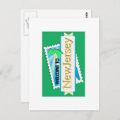 ニュージャージーへようこそ – USA Road Sign ポストカード (正面/裏面)