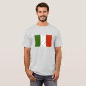 ニュージャージーイタリアン州旗Tシャツ装着 Tシャツ (正面フル)