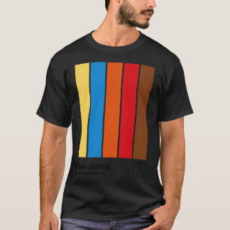 ニュージャージーオリジナルミニマリストアートワークデザイン Tシャツ