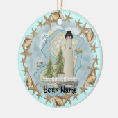 ニュージャージーシェルズライトハウスオーナメント セラミックオーナメント (左)