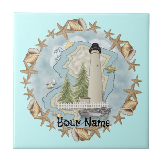 ニュージャージーシェルズライトハウスタイル タイル (正面)