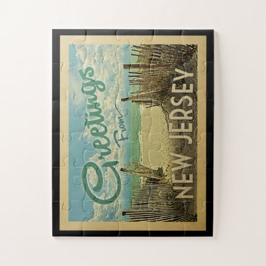 ニュージャージーショアジグソーパズルビーチヴィンテージ ジグソーパズル (縦)