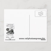 ニュージャージーセントラルブルーコメットトレイン ポストカード (裏面)