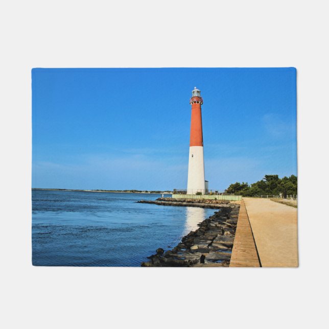 ニュージャージードアマットBarnegat Light house ドアマット (正面)