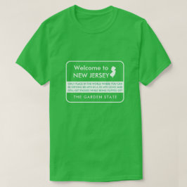 ニュージャージーハイウェイおもしろい標識へようこそ Tシャツ