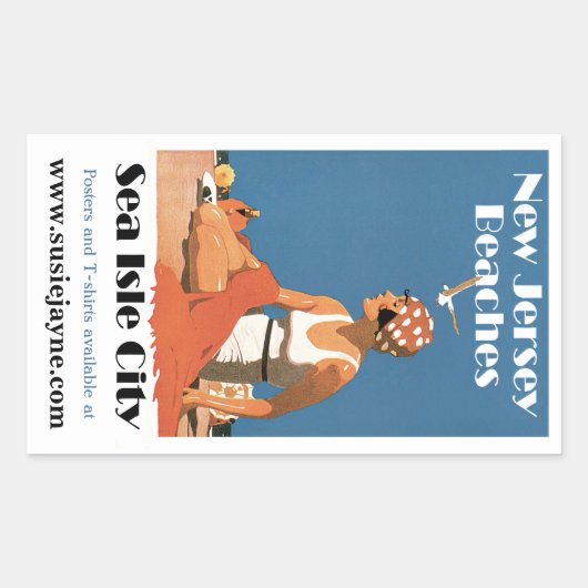 ニュージャージービーチ~シーアイルシティ 長方形シール (正面)