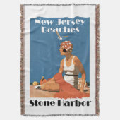 ニュージャージービーチ~ストーンハーバー スローブランケット (正面縦)