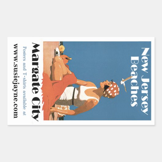 ニュージャージービーチ～マーガートシティ 長方形シール (正面)