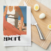 ニュージャージービーチ~ロングポート キッチンタオル (四つ折り)