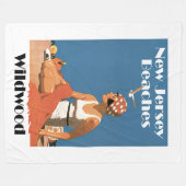 ニュージャージービーチ～ワイルドウッド フリースブランケット (正面(横))