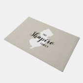 ニュージャージーファミリーモノグラム州形式 ドアマット (アングル)