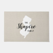 ニュージャージーファミリーモノグラム州形式 ドアマット (正面)