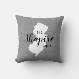 ニュージャージーファミリーモノグラム州装飾用クッション クッション