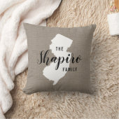 ニュージャージーファミリーモノグラム州装飾用クッション クッション (ブランケット)