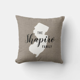 ニュージャージーファミリーモノグラム州装飾用クッション クッション