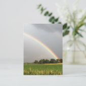 ニュージャージーフィールドにダブルレインボー ポストカード (スタンド正面)