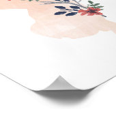 ニュージャージーフローラ水彩州 ポスター (角)